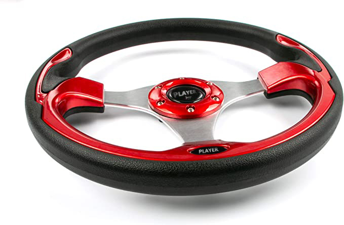 Golf Cart Steering Wheels & Adapter Red