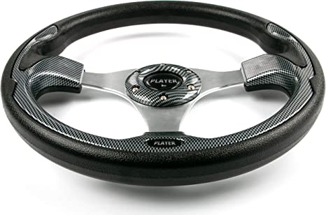 Golf Cart Steering Wheels & Adapter Silver Grey